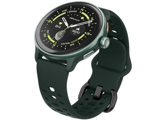 HiFuture VELA Smart Watch,1.43" AMOLED Display, Bluetooth 5.3, Powered by Dual Core Processor & Syntra AI, GPS Heartbeat & 100+ Sports Modes 5ATM Waterproof 36mm Smart Watch - Dark Green